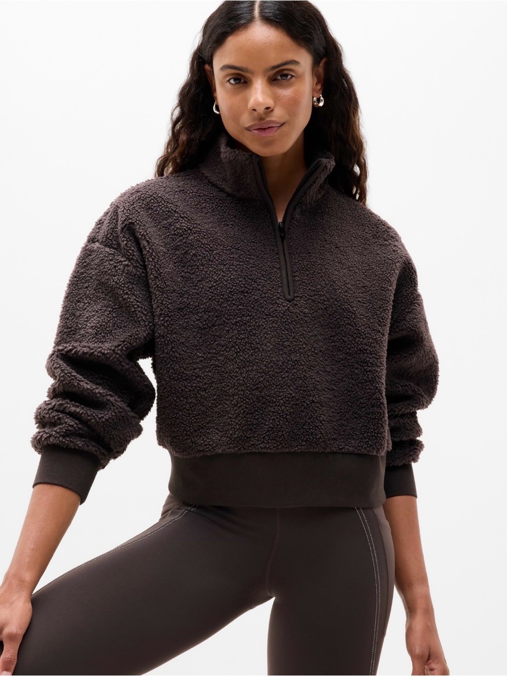 NWT Athleta In the Clouds Truffle Sweatshirt Sz Medium